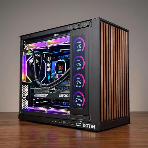 KOTIN-G60B-Prebuilt-Gaming-PC-GeForce-RTX-5070-12GB-GDDR7-AMD-Ryzen-7-9700X-32GB-DDR5-6000MHz-1TB-PCIe-40-SSD-360mm-Liquid-Cooler-113-Inch-Smart-Display-WiFi-7-ARGB-Tower-for-4K-Gaming-0-2