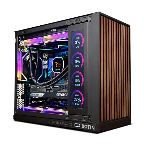 KOTIN-G60B-Prebuilt-Gaming-PC-GeForce-RTX-5070-12GB-GDDR7-AMD-Ryzen-7-9700X-32GB-DDR5-6000MHz-1TB-PCIe-40-SSD-360mm-Liquid-Cooler-113-Inch-Smart-Display-WiFi-7-ARGB-Tower-for-4K-Gaming-0